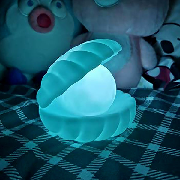 Pearl Shell Night Lamp Decorate Desk Lights Nursery Toy Lamp (Small Battery Operated)