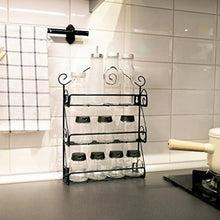 Big Wall Mounted Iron Wall Shelf with 3 Storage Racks for Kitchen