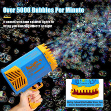 69 Holes Big Rechargeable Bubble Gun Powerful Machine Toy for Kids and Adults