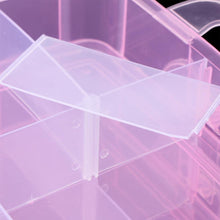 Versatile 18-Grid 3-Layer Transparent Plastic Organizer Box