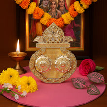 Kalash Shape Rakasha Bandhan Special Puja Thali (1 Pc) (Mix Design)