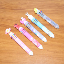Cute Character Design 10-in-1 Multicolor Ball Pen (1 Pc)