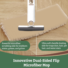 Portable Self-Squeeze Short Mop, with 1 Cotton Head, Bathroom Kitchens Table