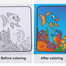 Magic Water Quick Dry Book Water Coloring Book Doodle with Magic Pen Painting Board