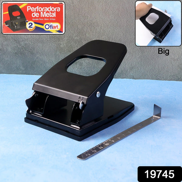 Heavy-Duty Metal 2-Hole Paper Punch Machine