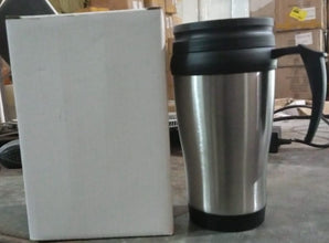 Stainless Steel Vacuum Glass Insulated Glass Coffee Cups, Tumbler (With Lid & Handle / 1 pc)