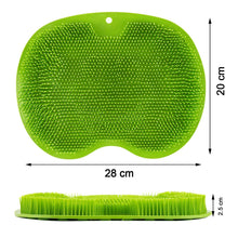 Green Silicone Bath Massage Cushion – Suction Cup Exfoliating Foot Scrubber & Mat
