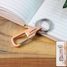 Premium Metal Keychain Carabiner Clip Hook with Dual Key Rings (1 Pc)