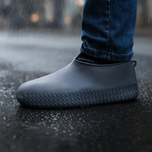 Grey Non-Slip Silicone Rain Reusable Anti skid Waterproof Fordable Boot (1 Pair)